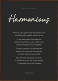 Harmonious Word of Intention Framed print A1 (59.4 x 84.1 cm) Dark wood frame Carbon paper