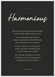 Harmonious Word of Intention Framed print A1 (59.4 x 84.1 cm) White frame Carbon paper