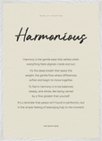 Harmonious Word of Intention Framed print A1 (59.4 x 84.1 cm) White frame Linen paper
