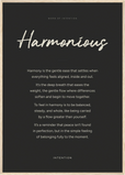 Harmonious Word of Intention Framed print A1 (59.4 x 84.1 cm) Wood frame Carbon paper