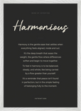 Harmonious Word of Intention Framed print A2 (42 x 59.4 cm) White frame Carbon paper