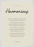 Harmonious Word of Intention Framed print A2 (42 x 59.4 cm) White frame Linen paper