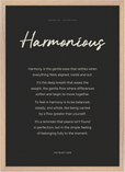 Harmonious Word of Intention Framed print A2 (42 x 59.4 cm) Wood frame Carbon paper