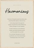Harmonious Word of Intention Framed print A2 (42 x 59.4 cm) Wood frame Linen paper