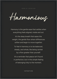 Harmonious Word of Intention Framed print A3 (29.7 x 42 cm) Black frame Carbon paper
