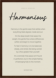 Harmonious Word of Intention Framed print A3 (29.7 x 42 cm) Dark wood frame Linen paper
