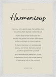 Harmonious Word of Intention Framed print A3 (29.7 x 42 cm) White frame Linen paper