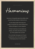 Harmonious Word of Intention Framed print A3 (29.7 x 42 cm) Wood frame Carbon paper