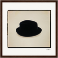 Hat On Framed print 30x30 cm / 12x12″ Dark wood frame 30