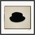 Hat On Framed print 40x40 cm / 16x16″ Black frame 42