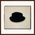 Hat On Framed print 40x40 cm / 16x16″ Dark wood frame 32