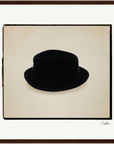 Hat On Framed print 40x40 cm / 16x16″ Dark wood frame 32