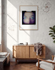 Have a Looksie Framed print 60x80 cm / 24x32″ Wood frame in interior