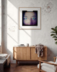 Have a Looksie Framed print 70x70 cm / 28x28″ Wood frame in interior