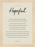 Hopeful Word of Intention Framed print 13x18 cm / 5x7″ Wood frame Linen paper