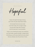 Hopeful Word of Intention Framed print 21x29.7 cm / 8x12" White frame Linen paper