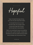 Hopeful Word of Intention Framed print 21x29.7 cm / 8x12" Wood frame Carbon paper