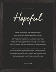 Hopeful Word of Intention Framed print 30x40 cm / 12x16″ Black frame Carbon paper