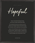 Hopeful Word of Intention Framed print 40x50 cm / 16x20″ Black frame Carbon paper