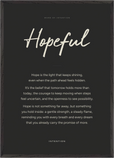 Hopeful Word of Intention Framed print A1 (59.4 x 84.1 cm) Black frame Carbon paper