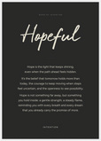 Hopeful Word of Intention Framed print A1 (59.4 x 84.1 cm) White frame Carbon paper