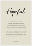 Hopeful Word of Intention Framed print A1 (59.4 x 84.1 cm) White frame Linen paper