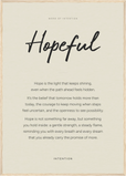 Hopeful Word of Intention Framed print A1 (59.4 x 84.1 cm) Wood frame Linen paper