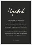 Hopeful Word of Intention Framed print A3 (29.7 x 42 cm) White frame Carbon paper