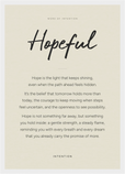 Hopeful Word of Intention Framed print A3 (29.7 x 42 cm) White frame Linen paper