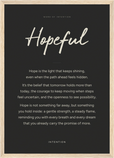 Hopeful Word of Intention Framed print A3 (29.7 x 42 cm) Wood frame Carbon paper