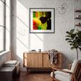 In the Eye Framed print 70x70 cm / 28x28″ Black frame in interior