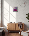 Indigo Sky Framed print 30x30 cm / 12x12″ Black frame in interior