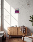 Indigo Sky Framed print 30x30 cm / 12x12″ White frame in interior