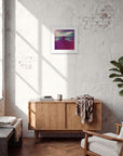 Indigo Sky Framed print 40x40 cm / 16x16″ White frame in interior