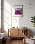 Indigo Sky Framed print 45x60 cm / 18x24″ Black frame in interior