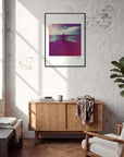 Indigo Sky Framed print 60x80 cm / 24x32″ Black frame in interior