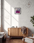 Indigo Sky Framed print 30x30 cm / 12x12″ Black frame in interior