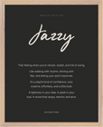 Jazzy Word of Intention Framed print 40x50 cm / 16x20″ Wood frame Carbon paper