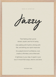 Jazzy Word of Intention Framed print 50x70 cm / 20x28″ Wood frame Linen paper
