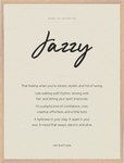 Jazzy Word of Intention Framed print 60x80 cm / 24x32″ Wood frame Linen paper