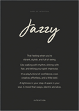 Jazzy Word of Intention Framed print 70x100 cm / 28x40″ Black frame Carbon paper