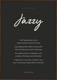 Jazzy Word of Intention Framed print 70x100 cm / 28x40″ Dark wood frame Carbon paper