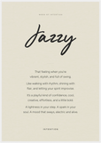Jazzy Word of Intention Framed print 70x100 cm / 28x40″ White frame Linen paper