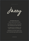 Jazzy Word of Intention Framed print A1 (59.4 x 84.1 cm) Black frame Carbon paper