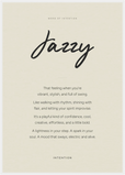 Jazzy Word of Intention Framed print A1 (59.4 x 84.1 cm) White frame Linen paper