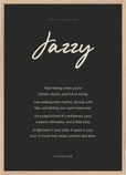 Jazzy Word of Intention Framed print A1 (59.4 x 84.1 cm) Wood frame Carbon paper