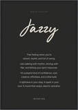 Jazzy Word of Intention Framed print A2 (42 x 59.4 cm) Black frame Carbon paper