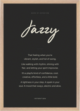 Jazzy Word of Intention Framed print A2 (42 x 59.4 cm) Wood frame Carbon paper