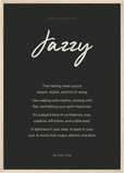 Jazzy Word of Intention Framed print A2 (42 x 59.4 cm) Wood frame Carbon paper