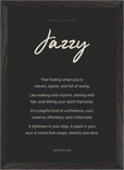 Jazzy Word of Intention Framed print A3 (29.7 x 42 cm) Black frame Carbon paper